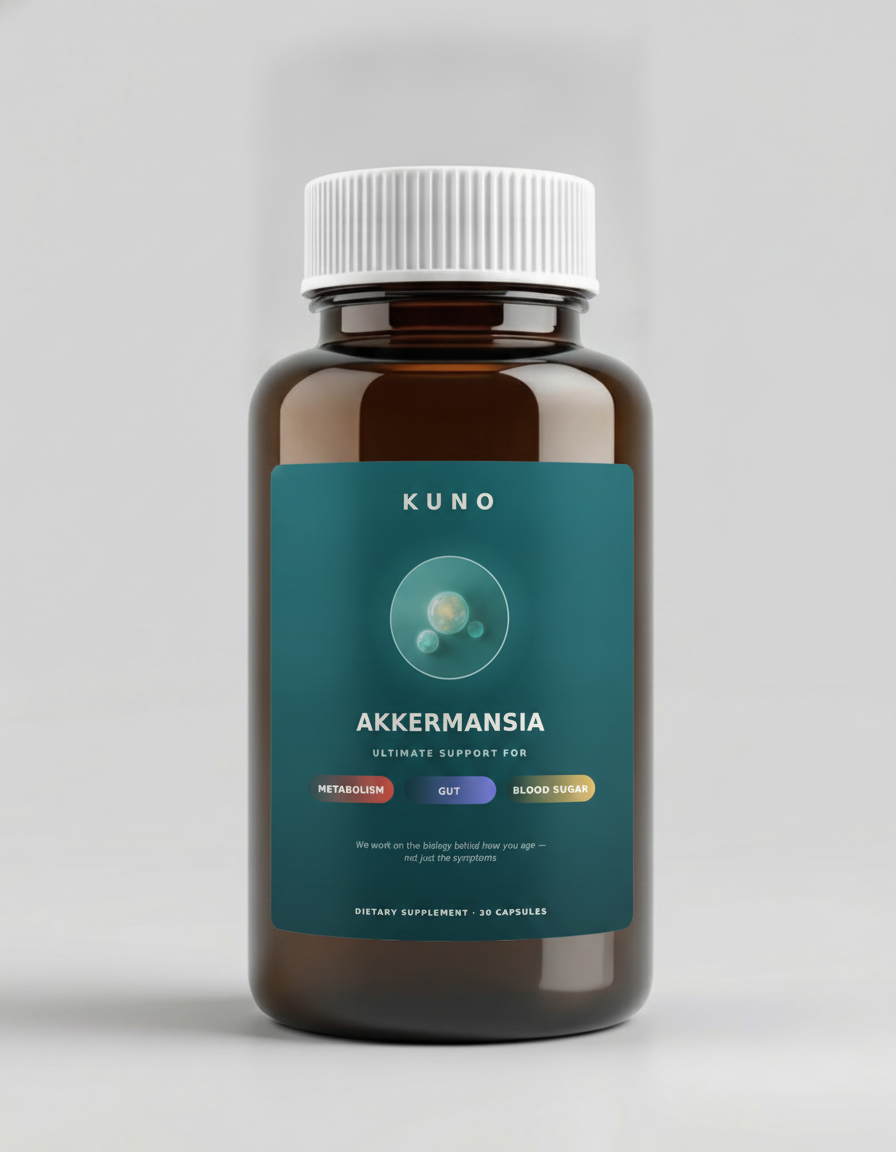 KUNO Akkermansia amber-glass bottle