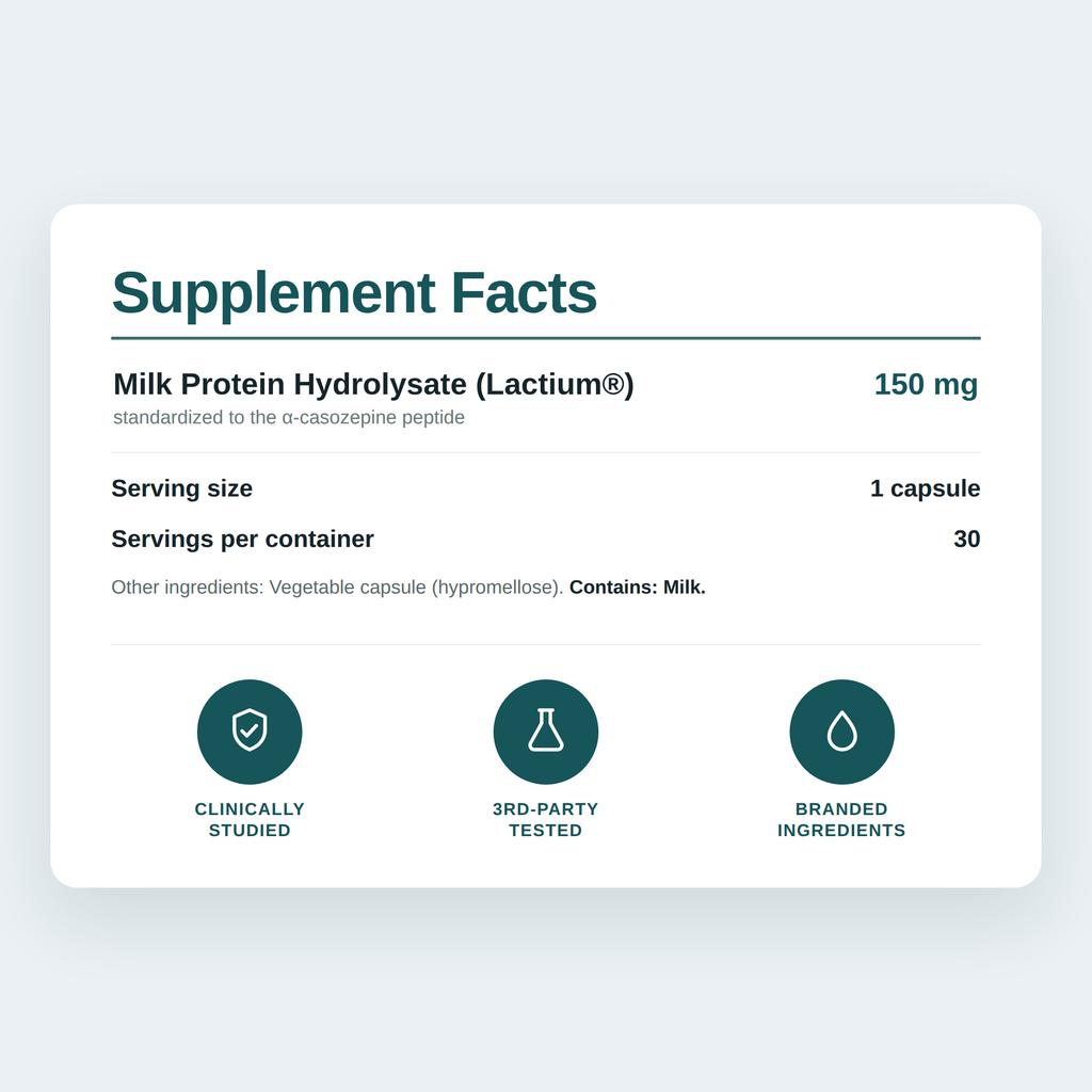 KUNO biopeptide Supplement Facts