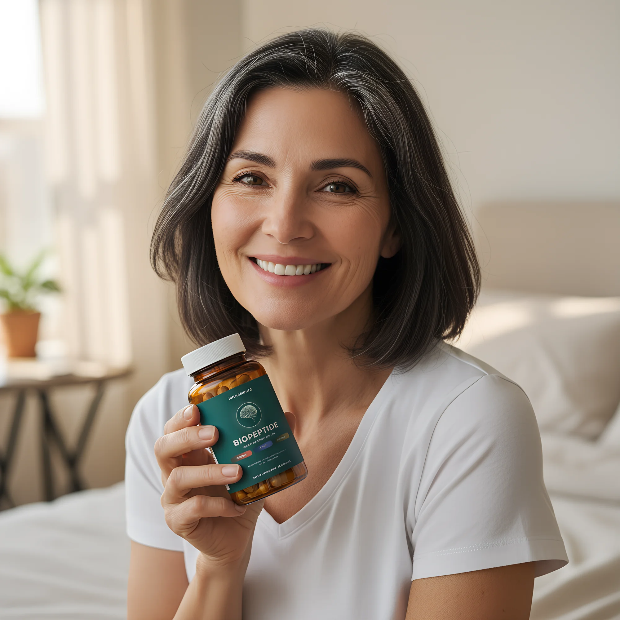 A woman with Kincadence Biopeptide