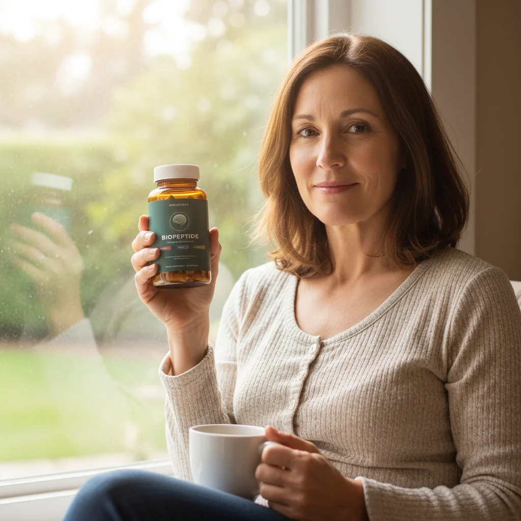 Kincadence customer holding Biopeptide