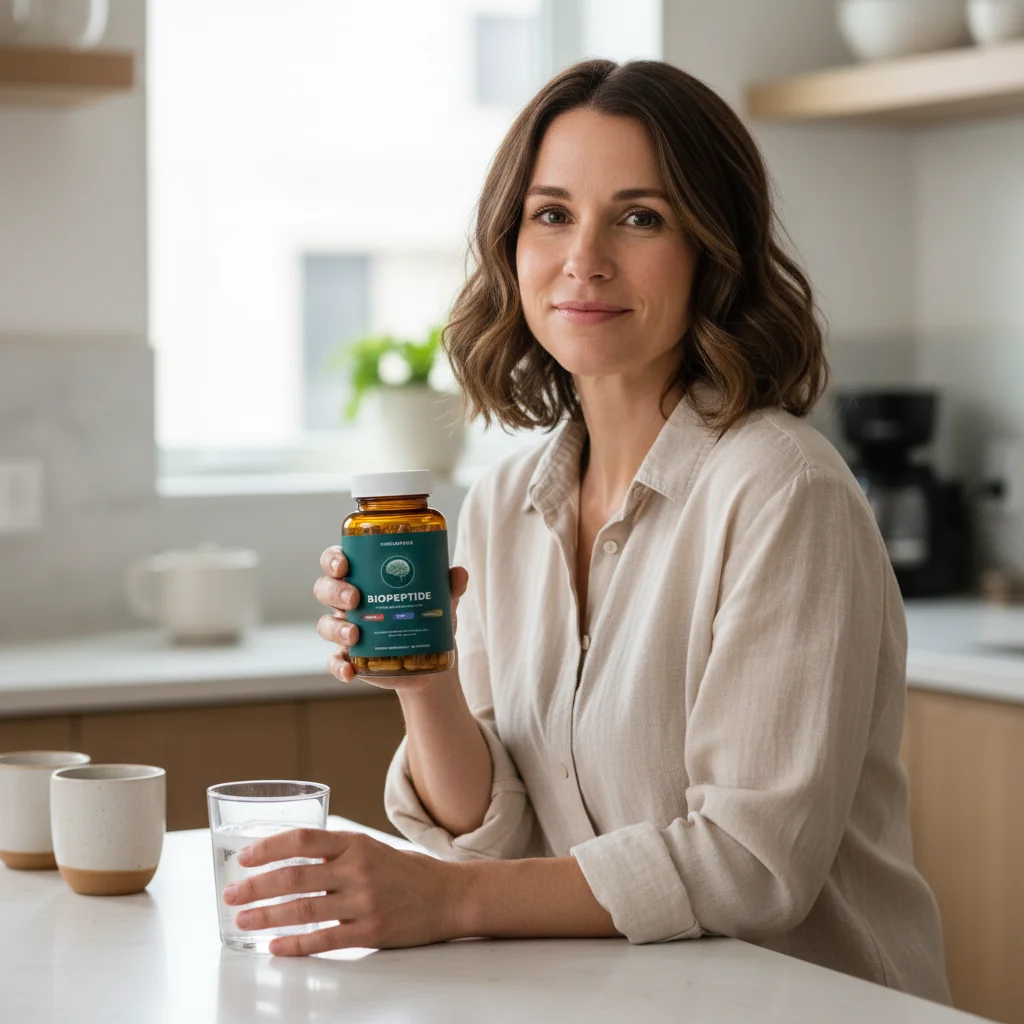 Kincadence customer holding Biopeptide